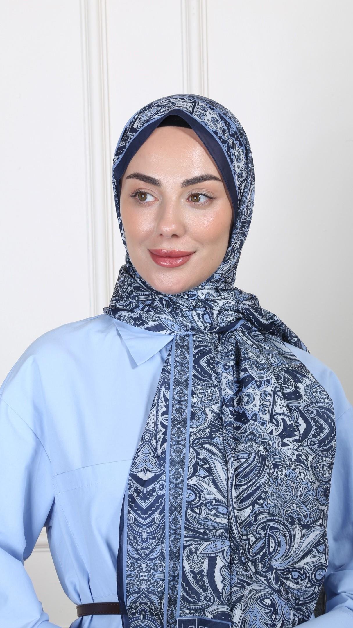 Desenli Pamuk Vual Şal