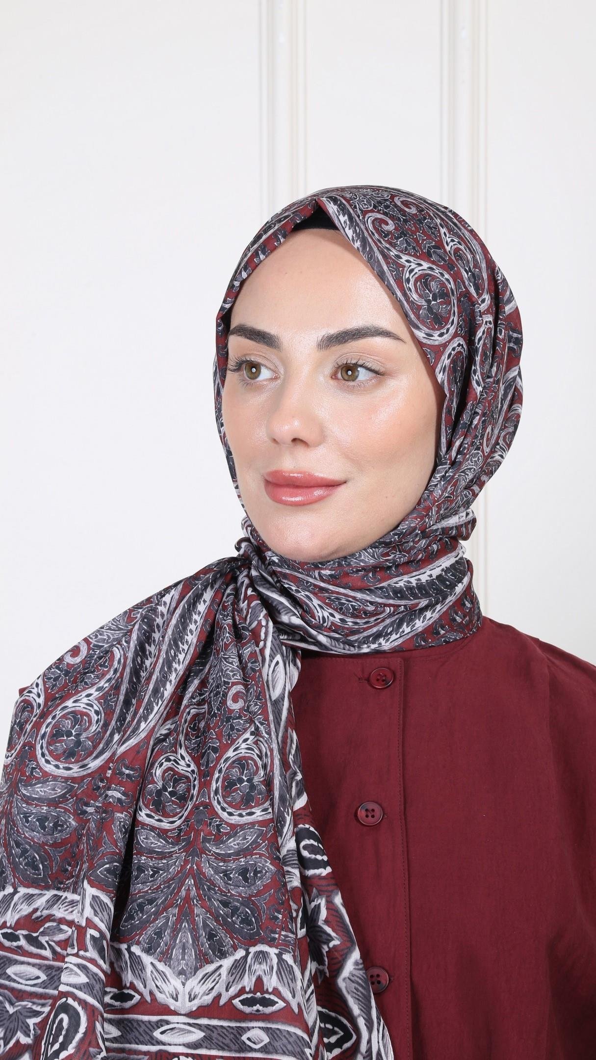 Desenli Pamuk Vual Şal
