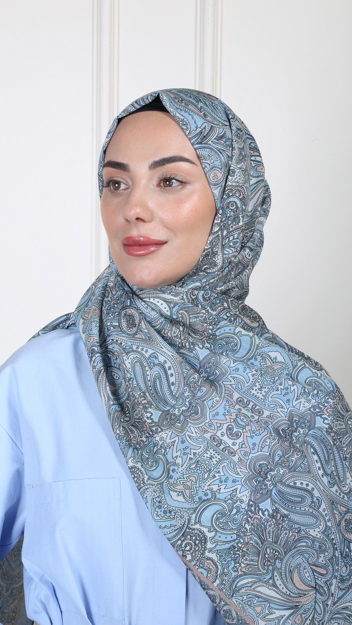 Desenli Pamuk Vual Şal