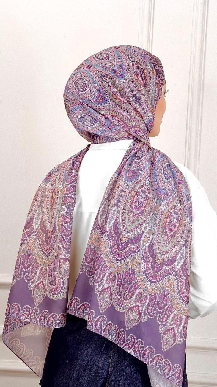 Desenli Pamuk Vual Şal