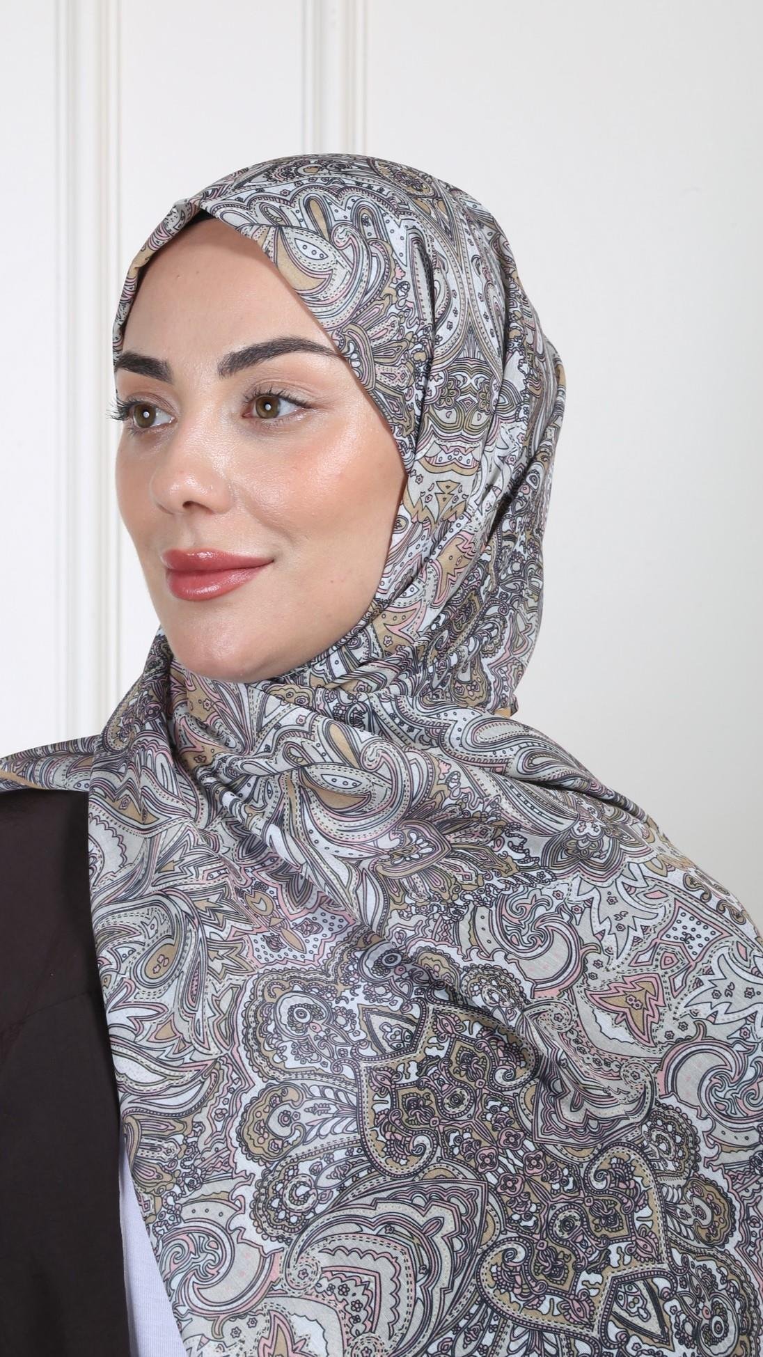 Desenli Pamuk Vual Şal