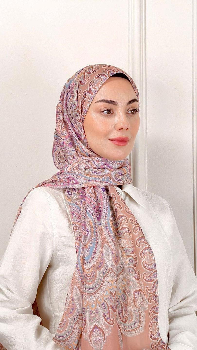 Desenli Pamuk Vual Şal