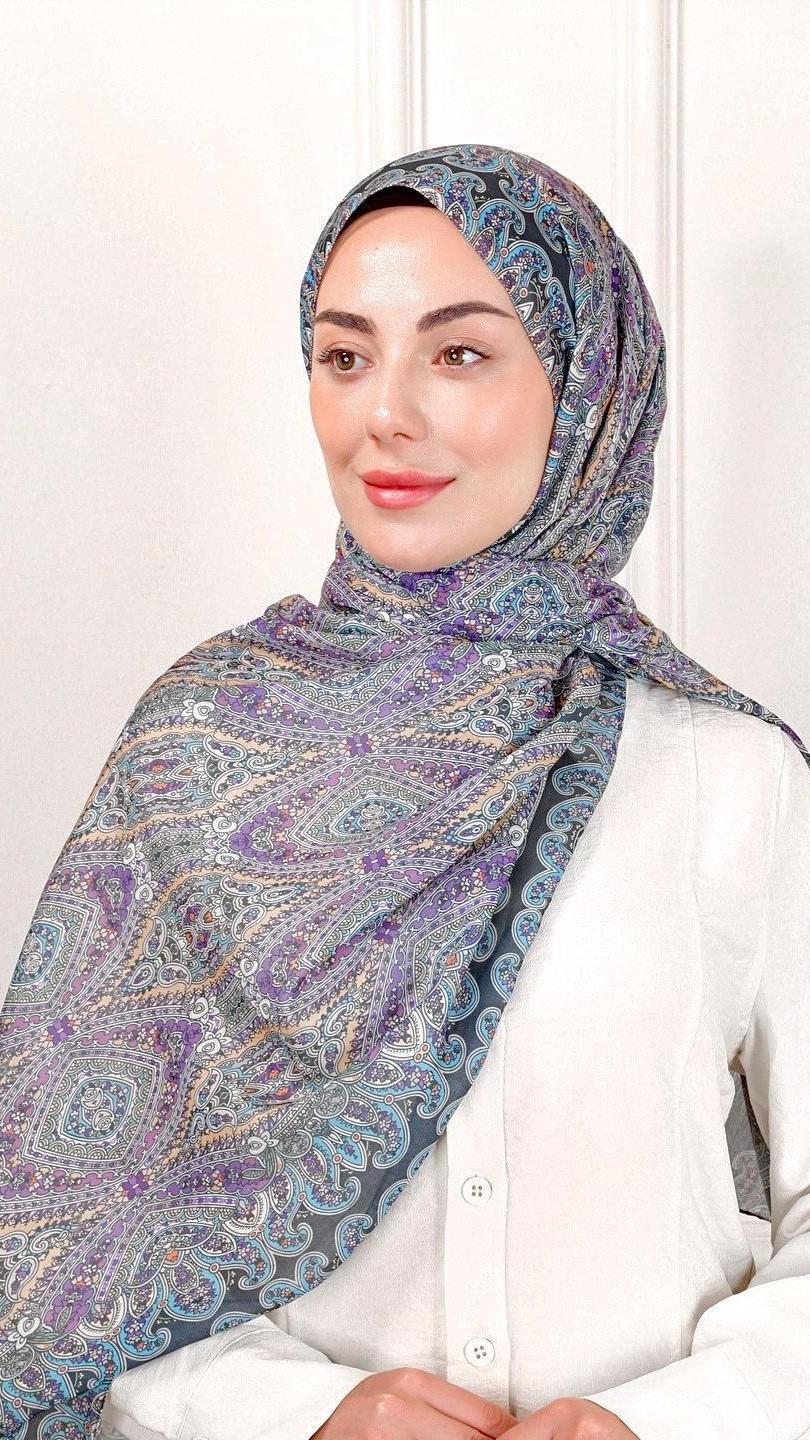 Desenli Pamuk Vual Şal