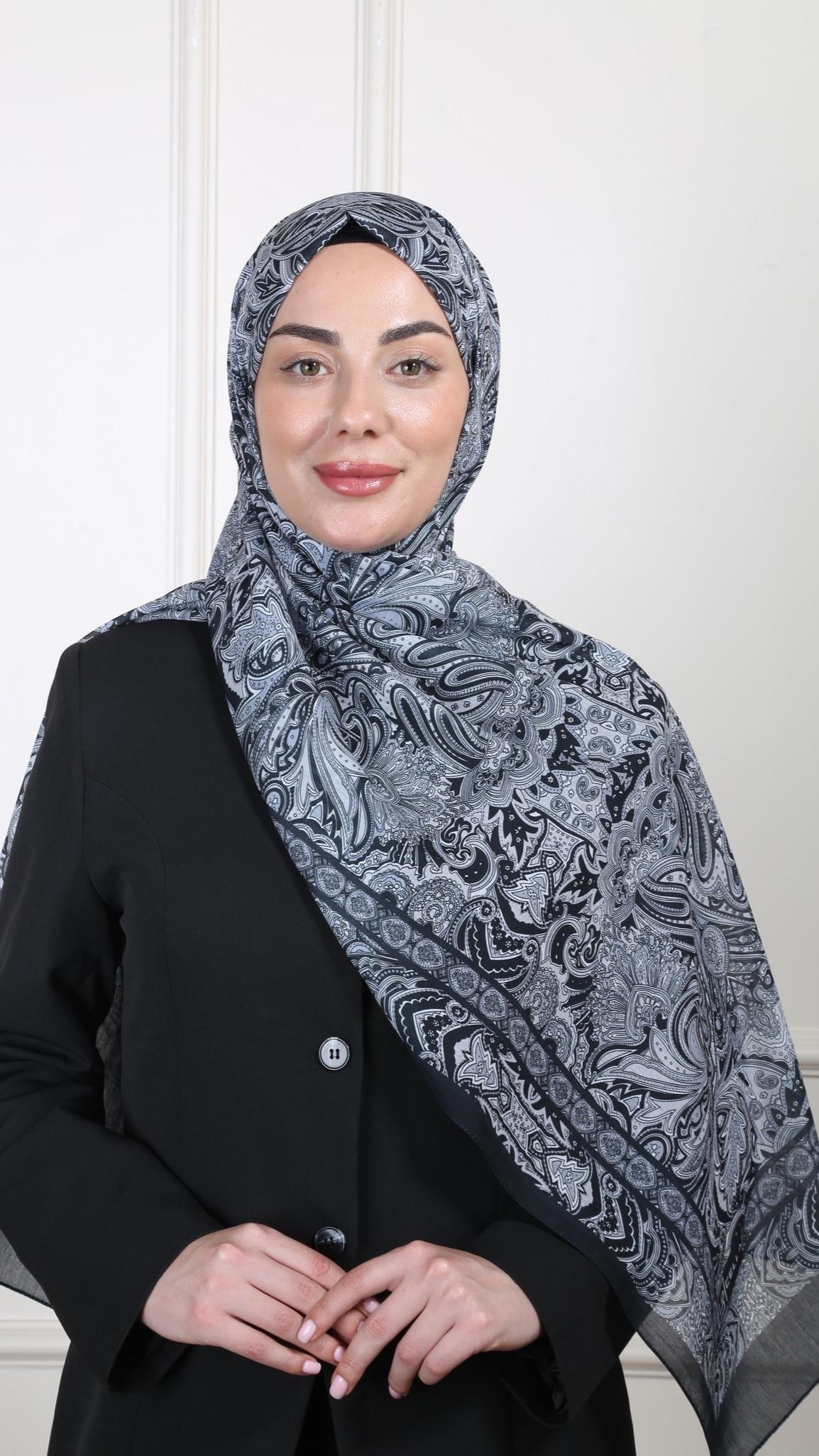 Desenli Pamuk Vual Şal