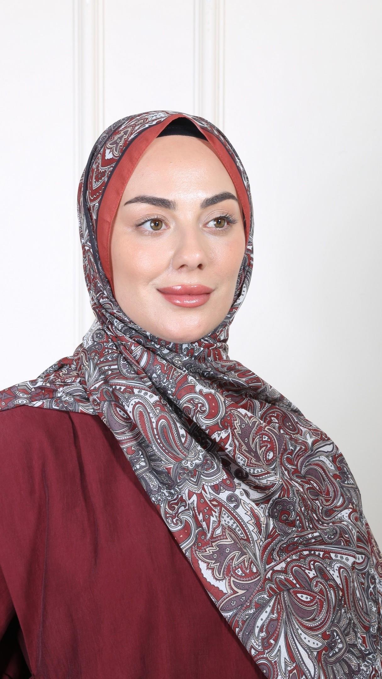 Desenli Pamuk Vual Şal