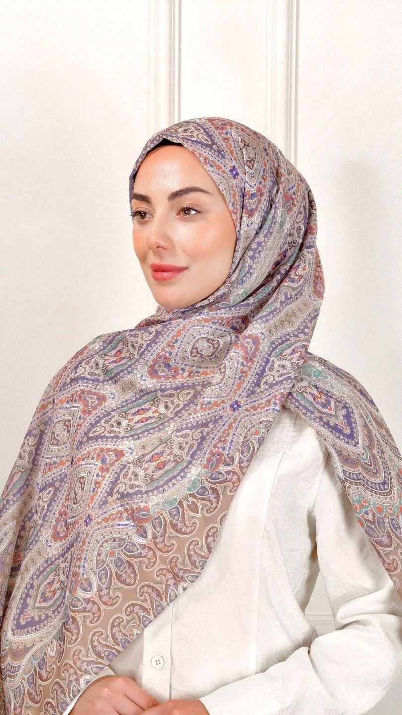 Desenli Pamuk Vual Şal