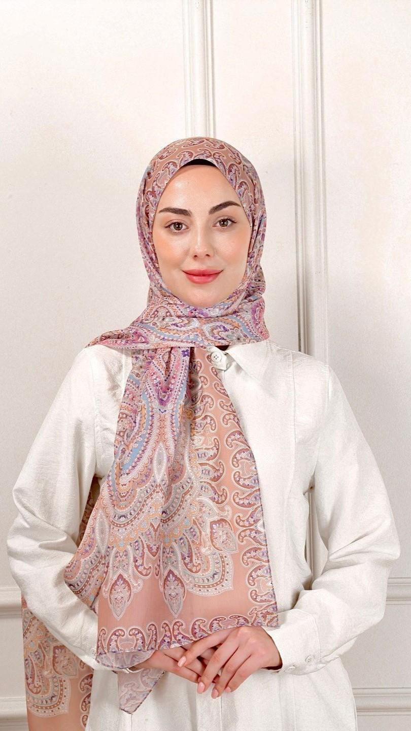 Desenli Pamuk Vual Şal