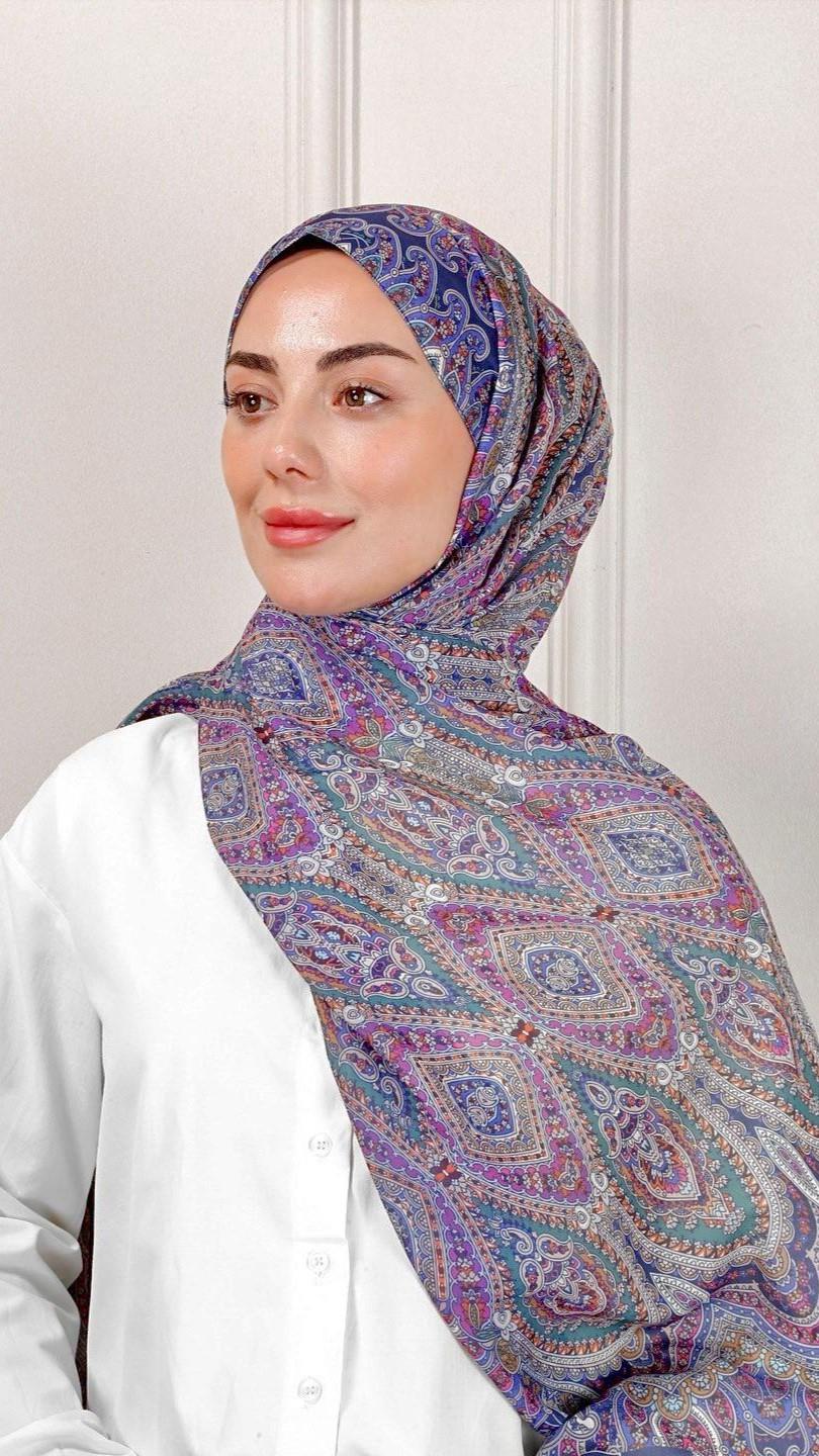 Desenli Pamuk Vual Şal