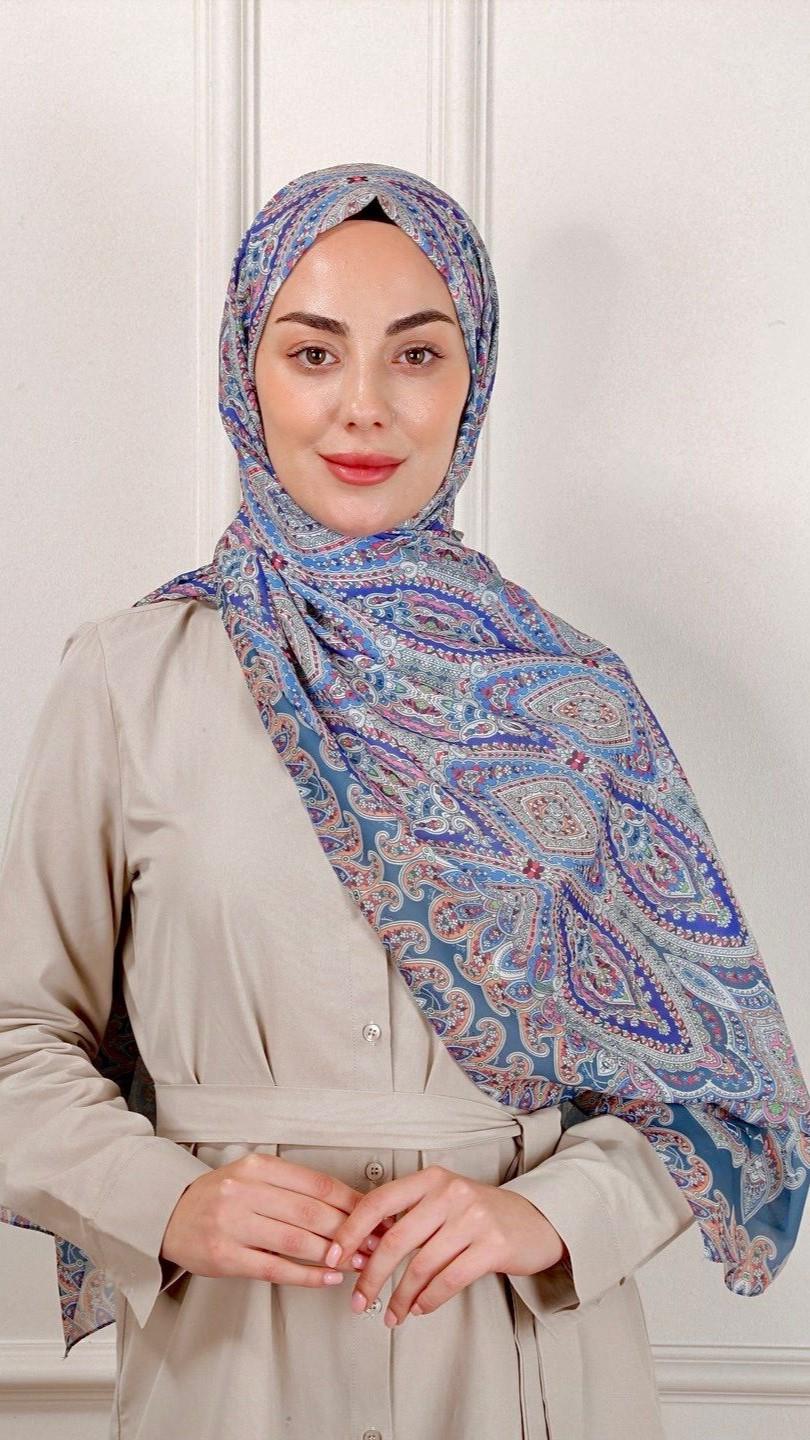 Desenli Pamuk Vual Şal