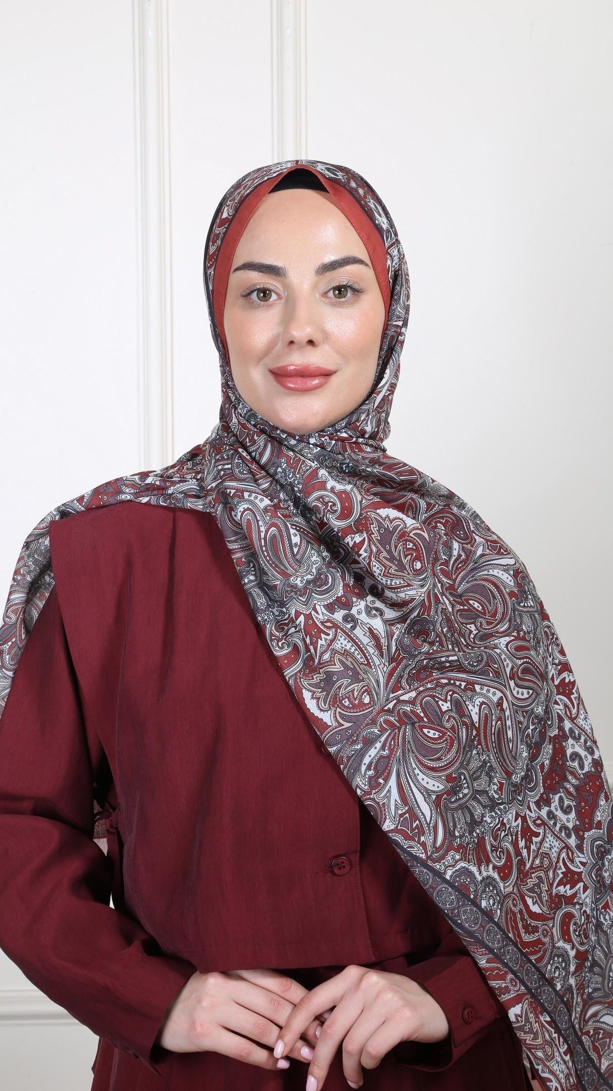 Desenli Pamuk Vual Şal