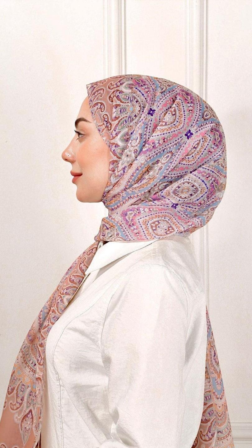 Desenli Pamuk Vual Şal