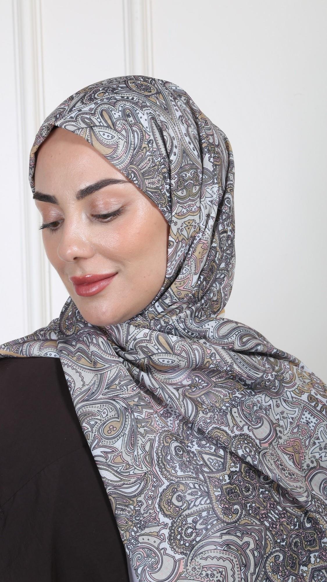 Desenli Pamuk Vual Şal