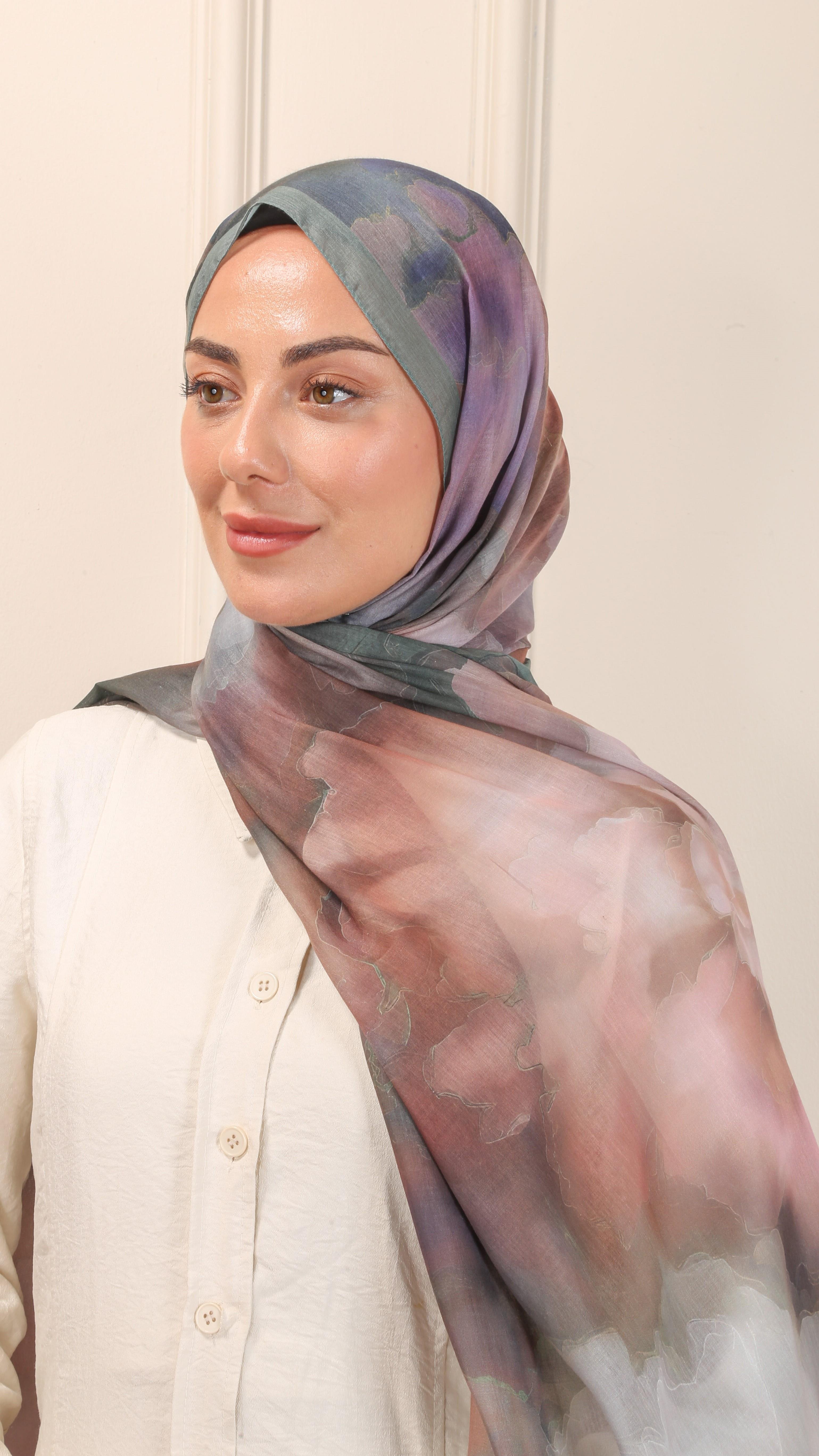 Desenli Pamuk Vual Şal Çağla Yeşili-9