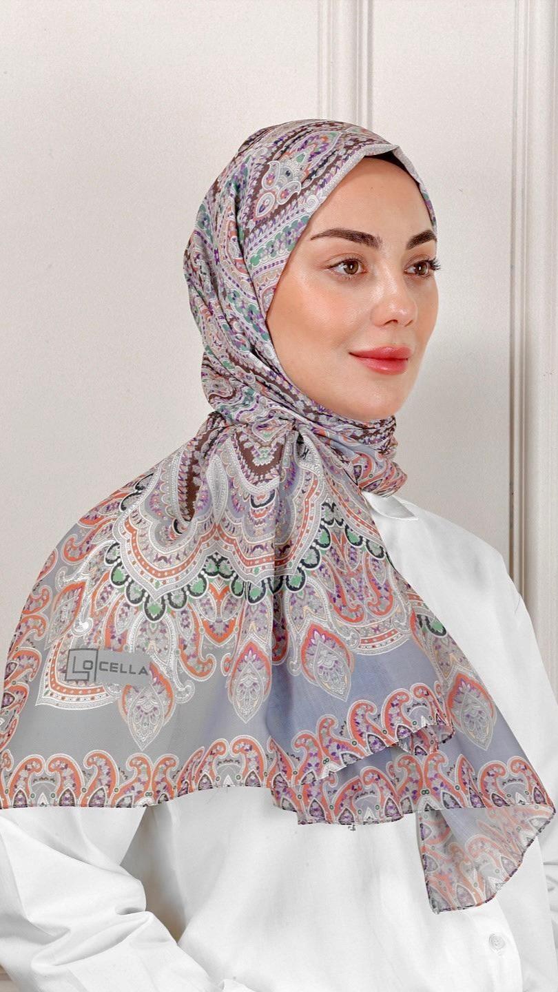 Desenli Pamuk Vual Şal