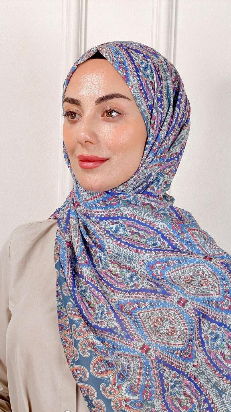 Desenli Pamuk Vual Şal