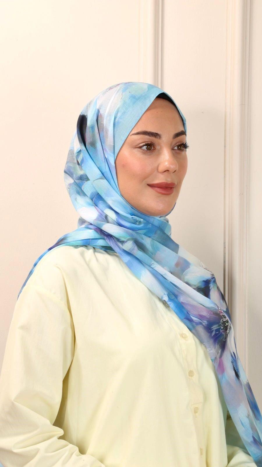 Desenli Pamuk Vual Şal Meva Desen-4