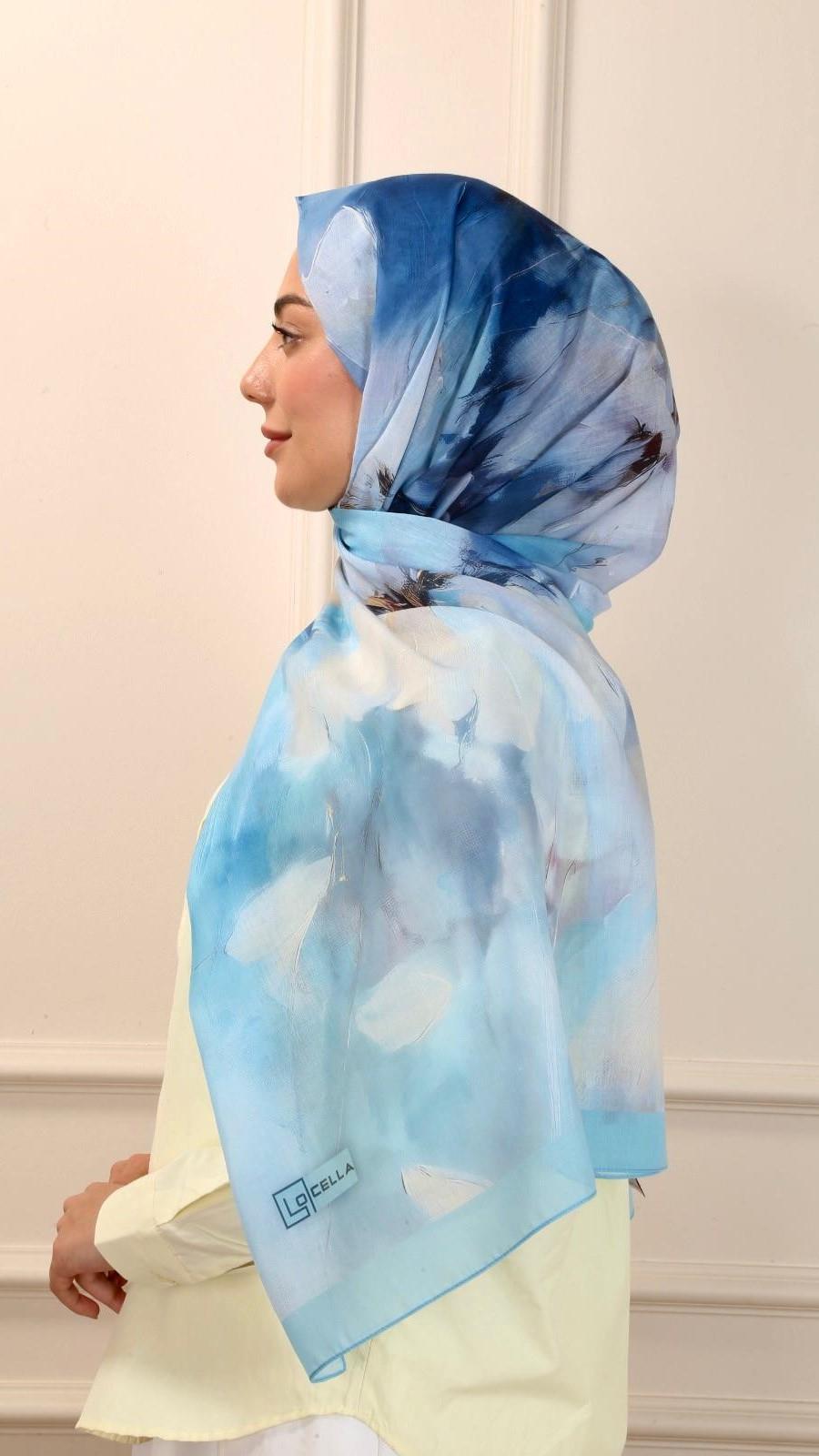 Desenli Pamuk Vual Şal Niva Desen-6