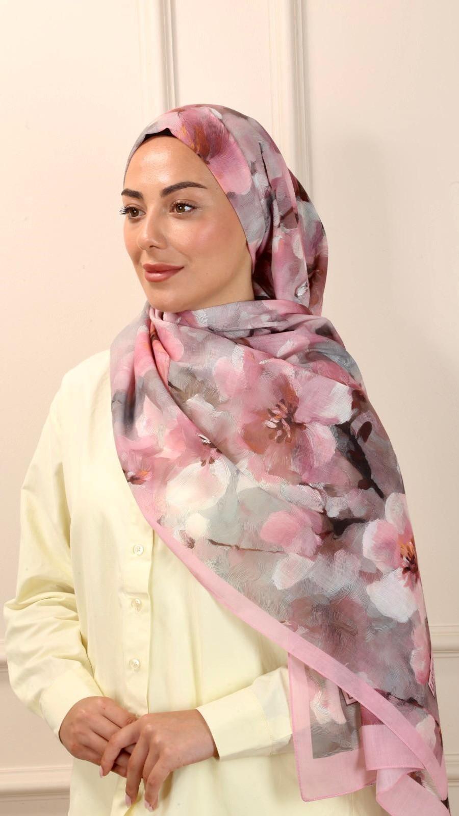 Desenli Pamuk Vual Şal Orlina Desen-6