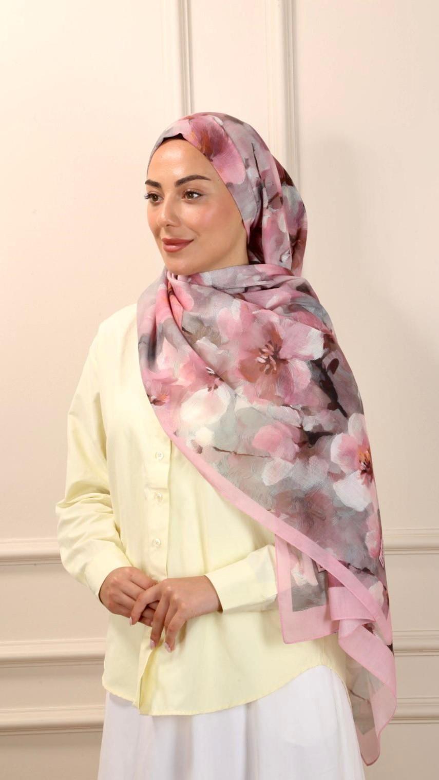 Desenli Pamuk Vual Şal Orlina Desen-6