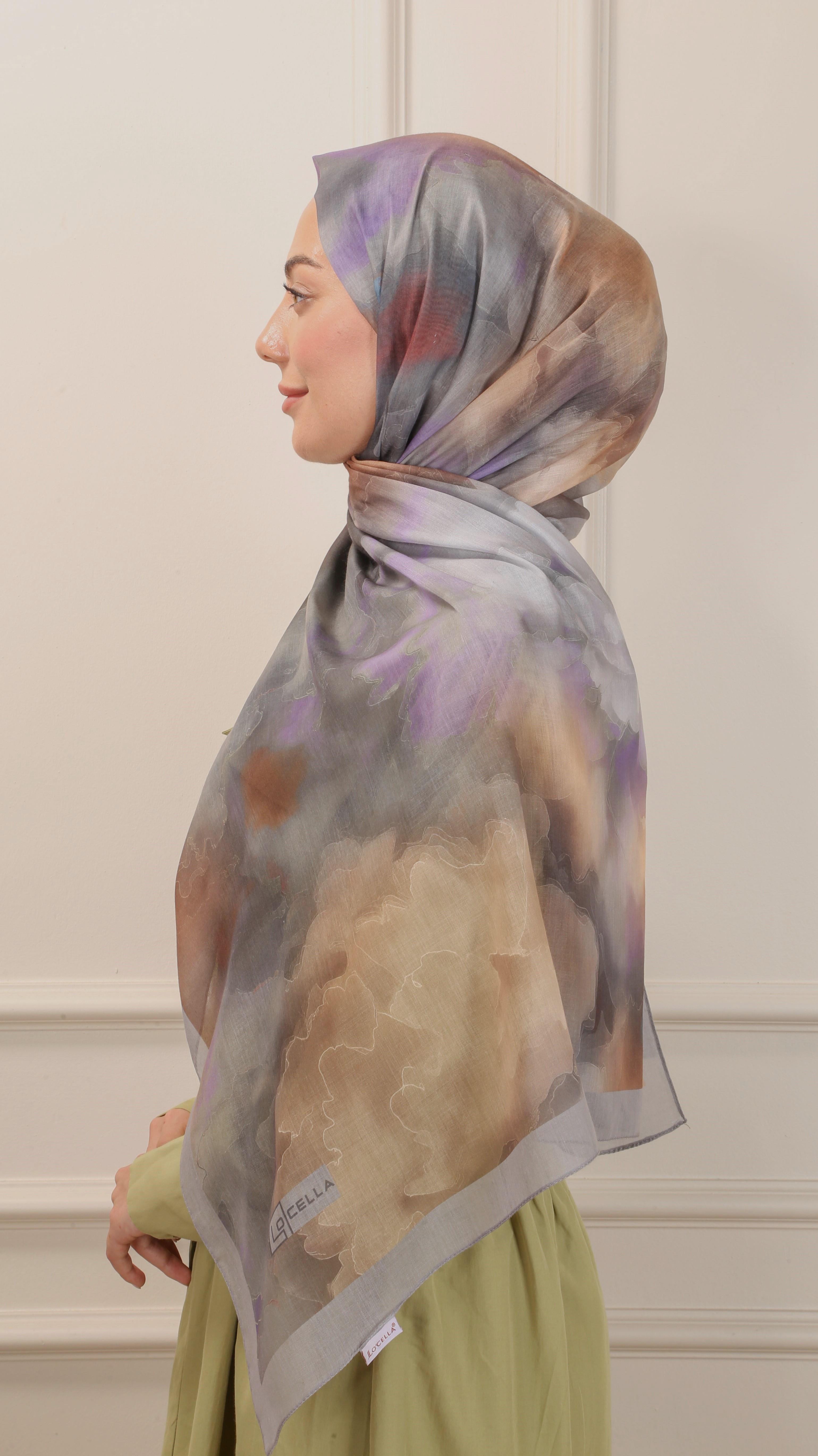 Desenli Pamuk Vual Şal Taş-1