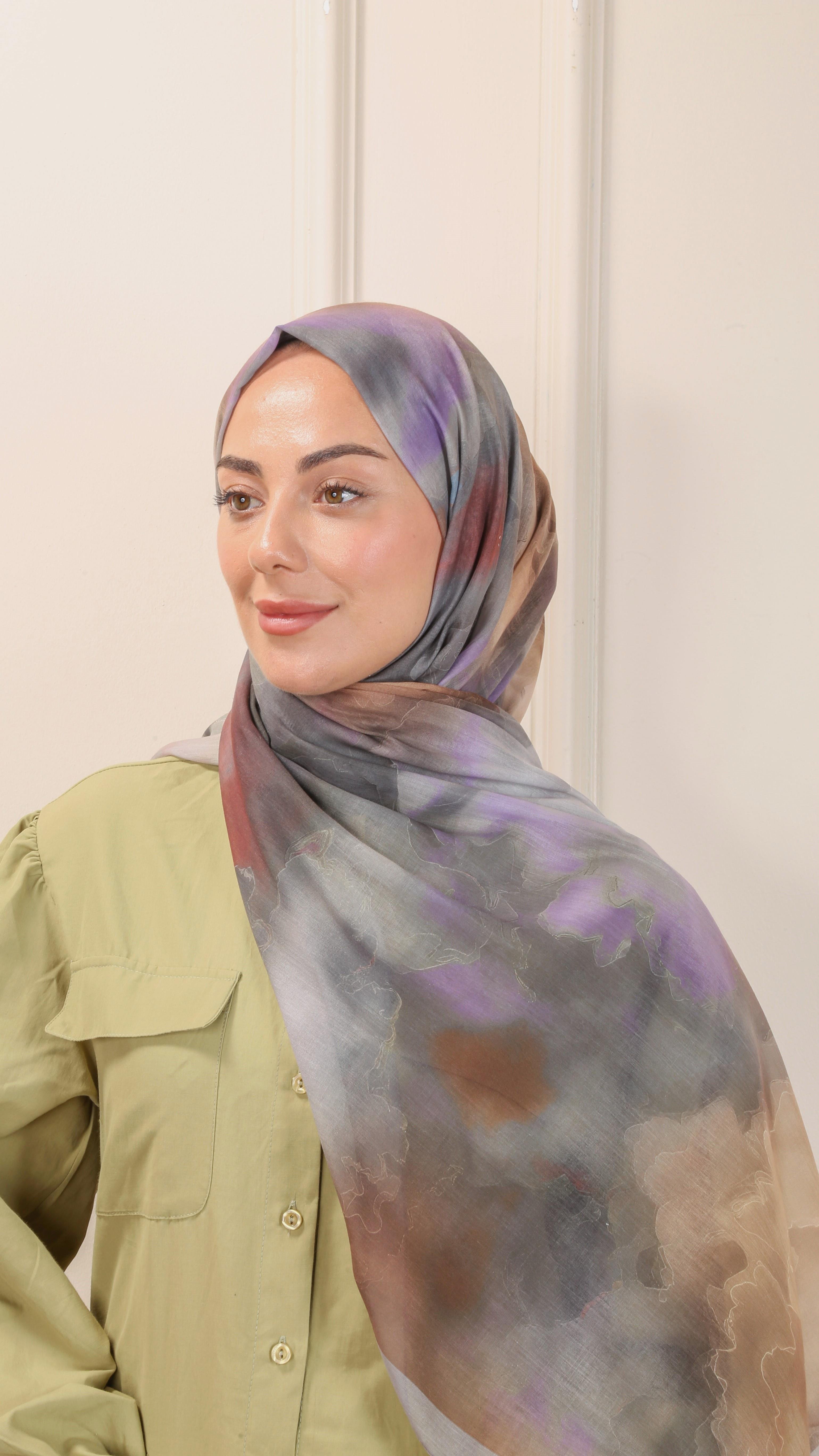 Desenli Pamuk Vual Şal Taş-1