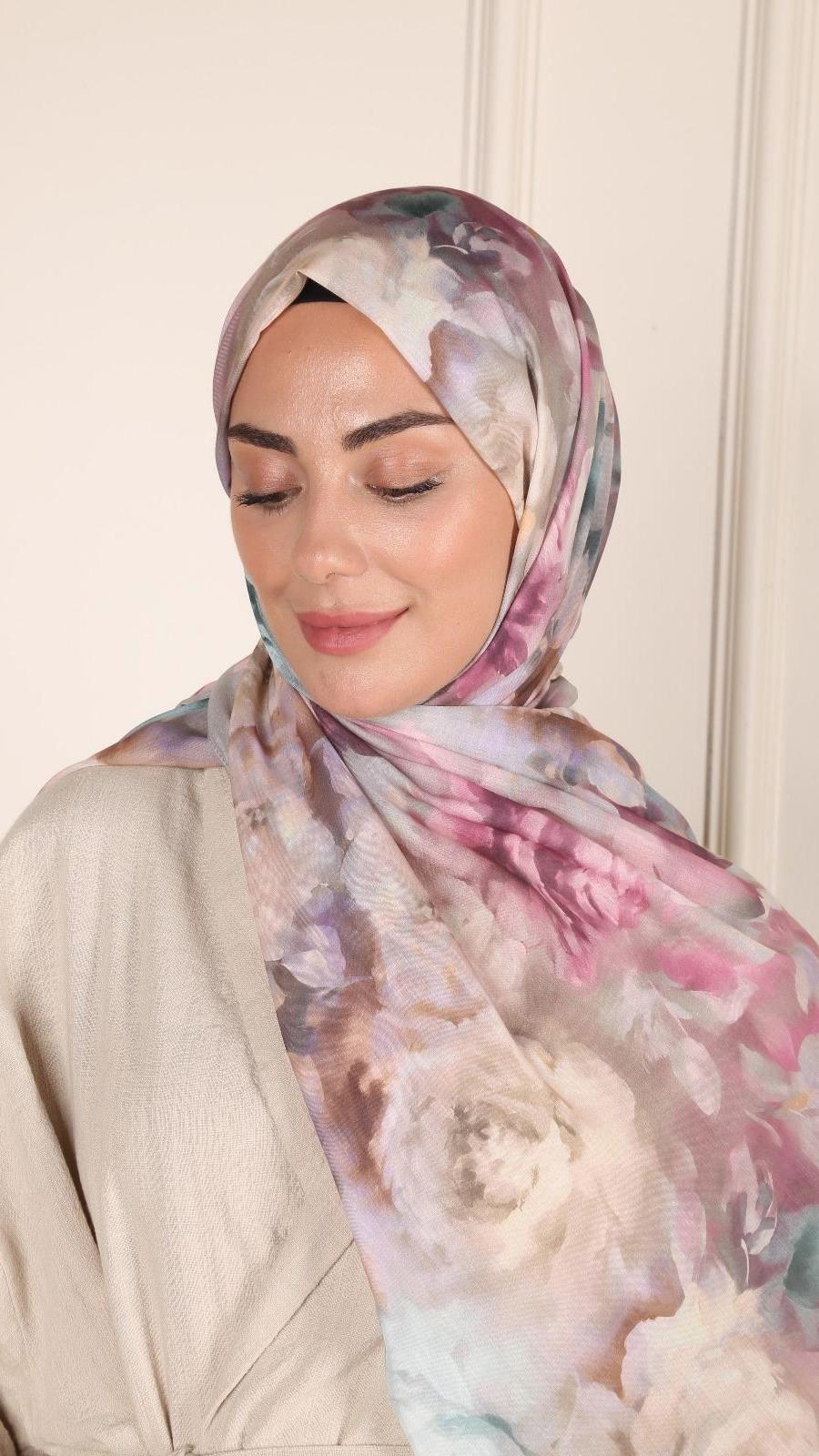 Desenli Pamuk Vual Şal Taş-6