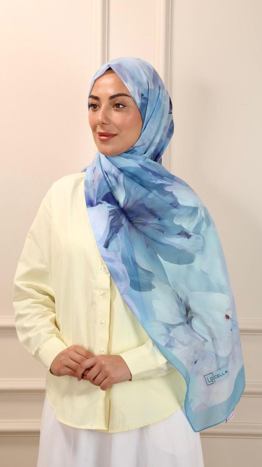 Desenli Pamuk Vual Şal Vera Desen-5