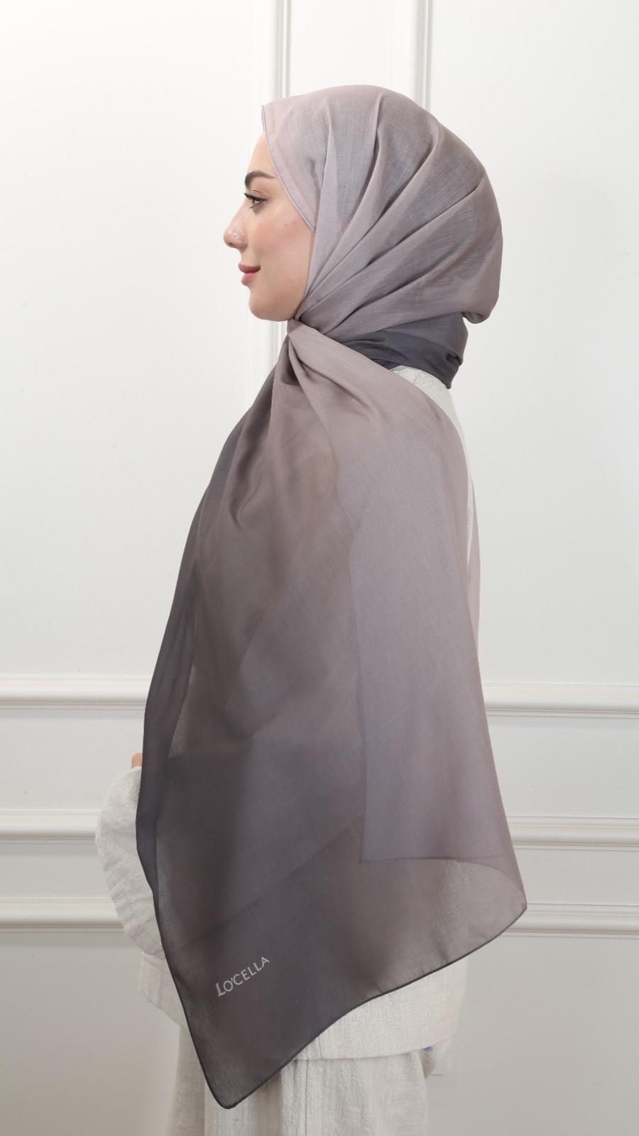 Desenli Pamuk Vual Şal Vizon-1