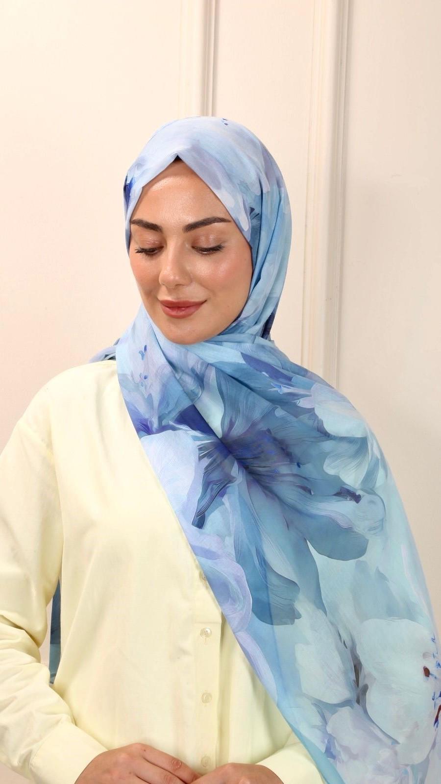 Desenli Pamuk Vual Şal Vera Desen-5