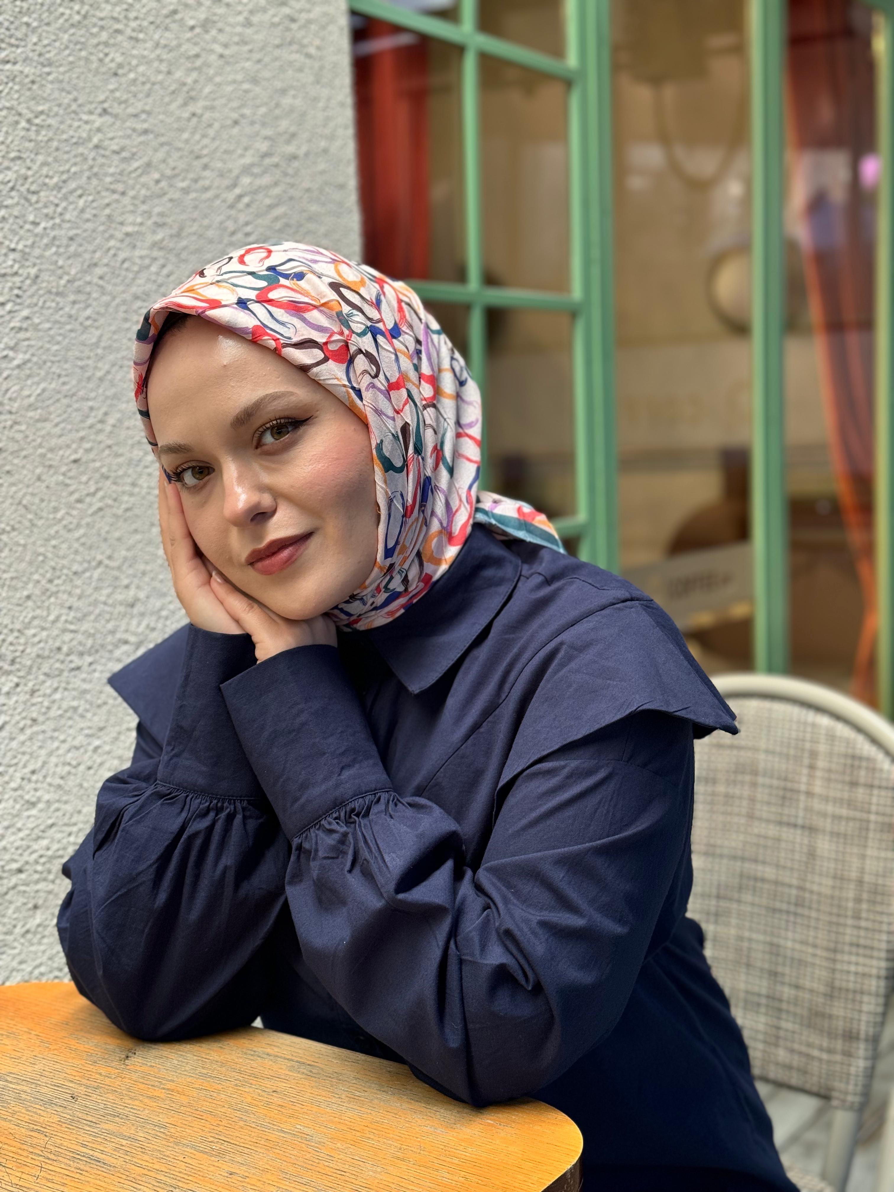 Locella Desenli Alfa Eşarp-4002