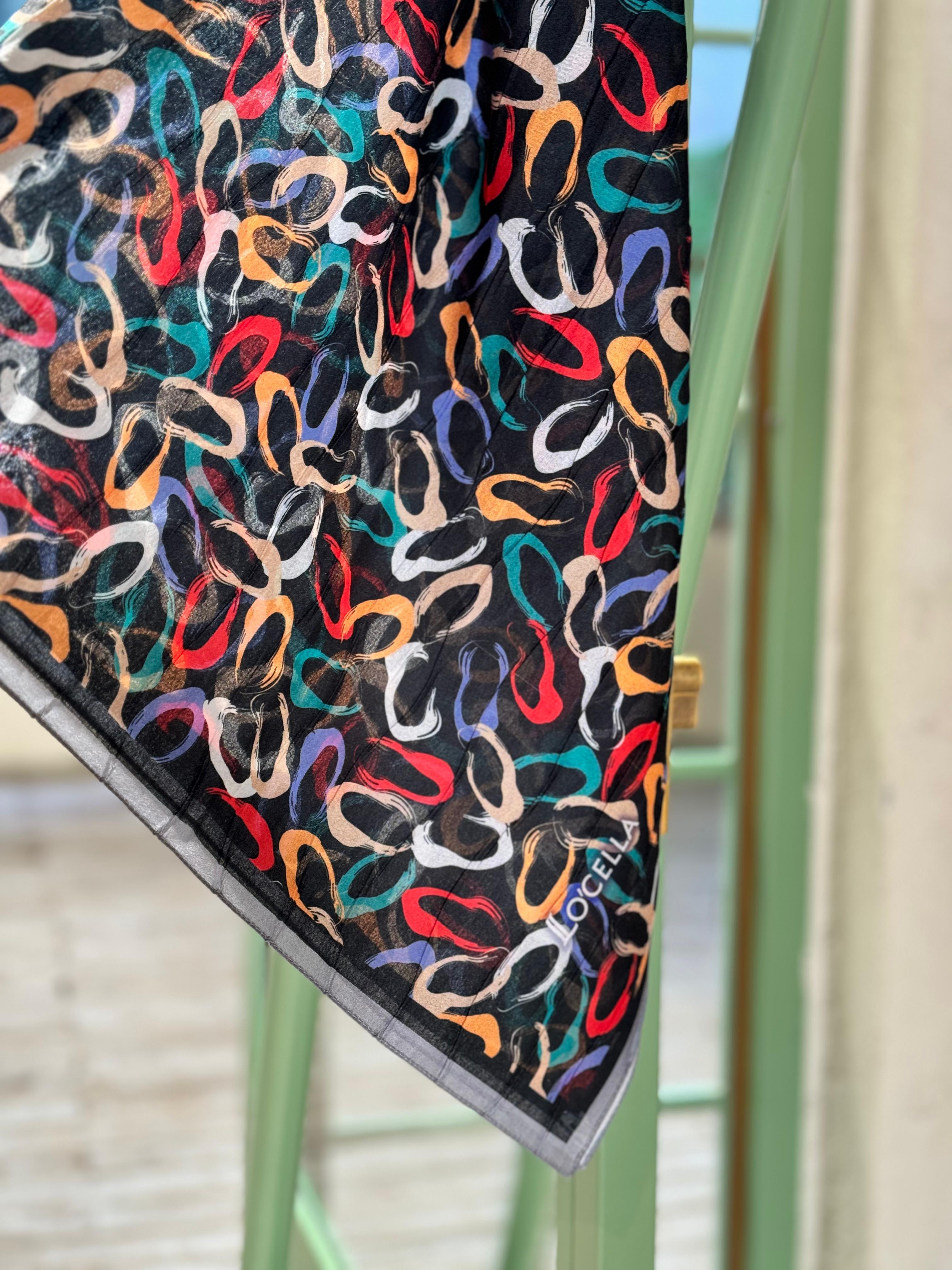 Locella Desenli Alfa Eşarp-4002