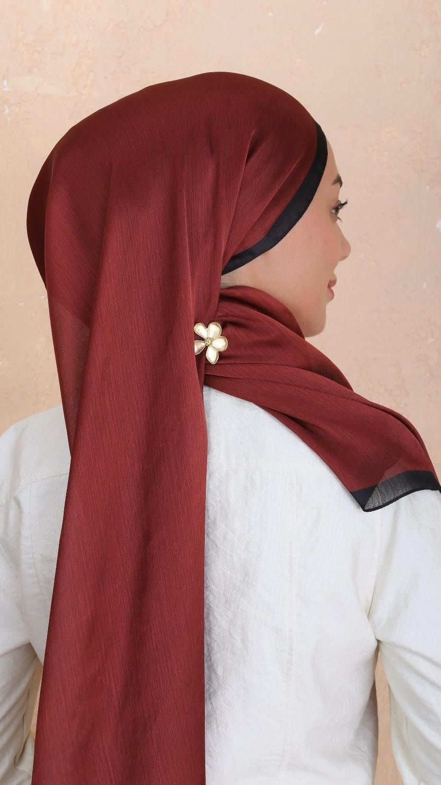 Locella İdol İpek Şal Bordo-14