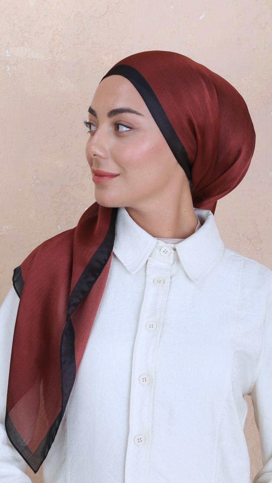 Locella İdol İpek Şal Bordo-14