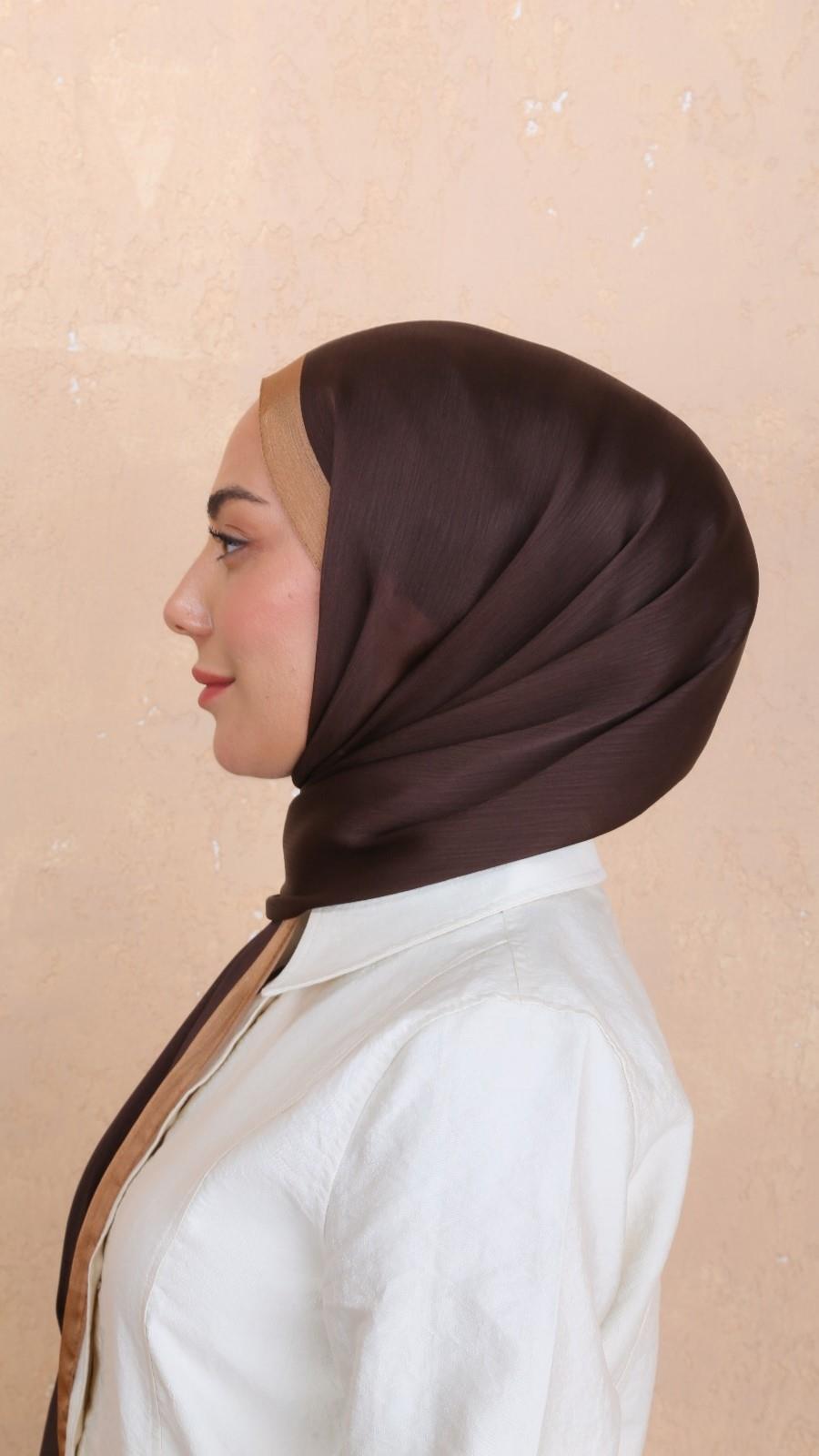 Locella İdol İpek Şal Çikolata Kahve-17