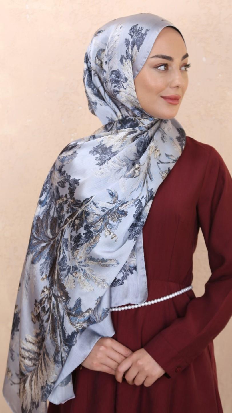 Locella İdol İpek Şal Gri-3