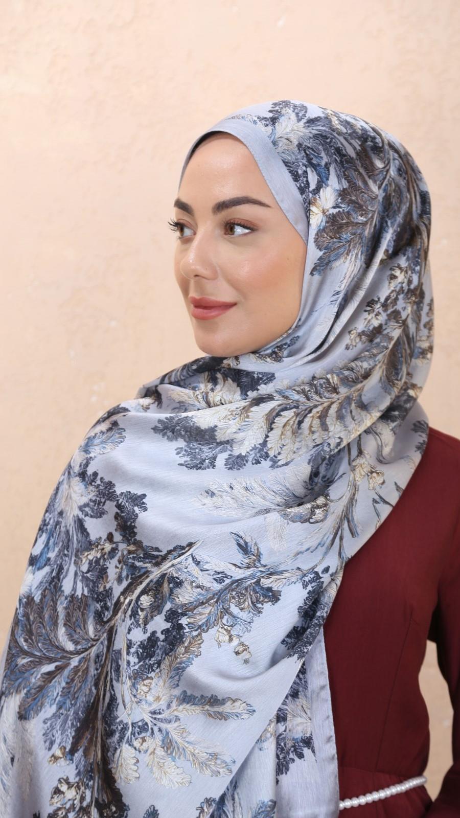 Locella İdol İpek Şal Gri-3