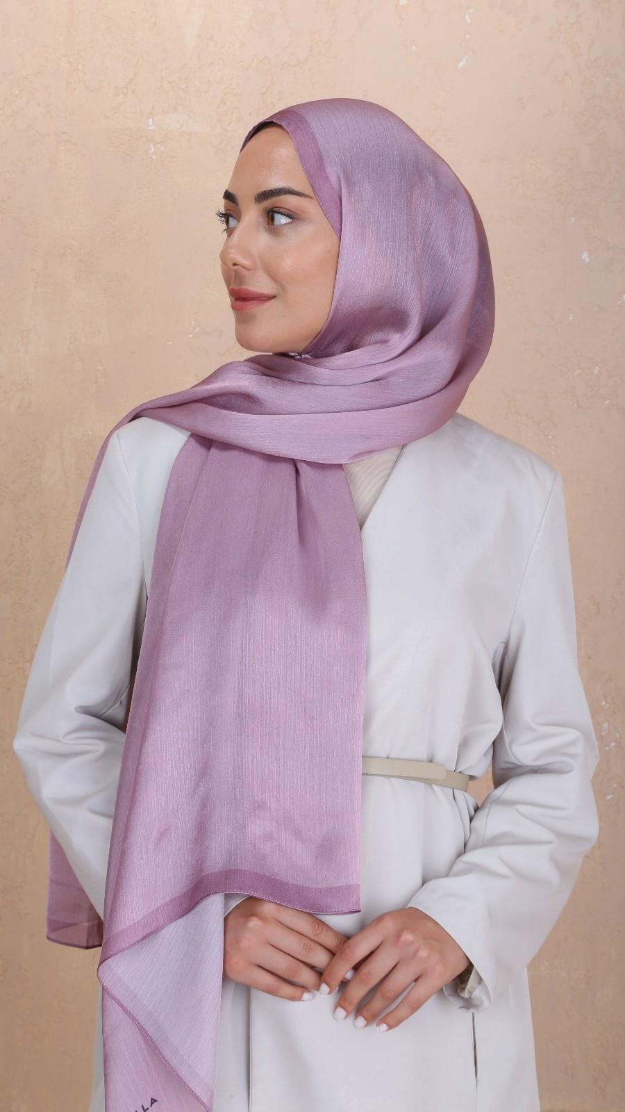 Locella İdol İpek Şal Gülpembe-16