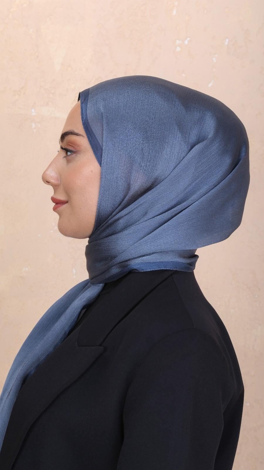 Locella İdol İpek Şal İndigo-34