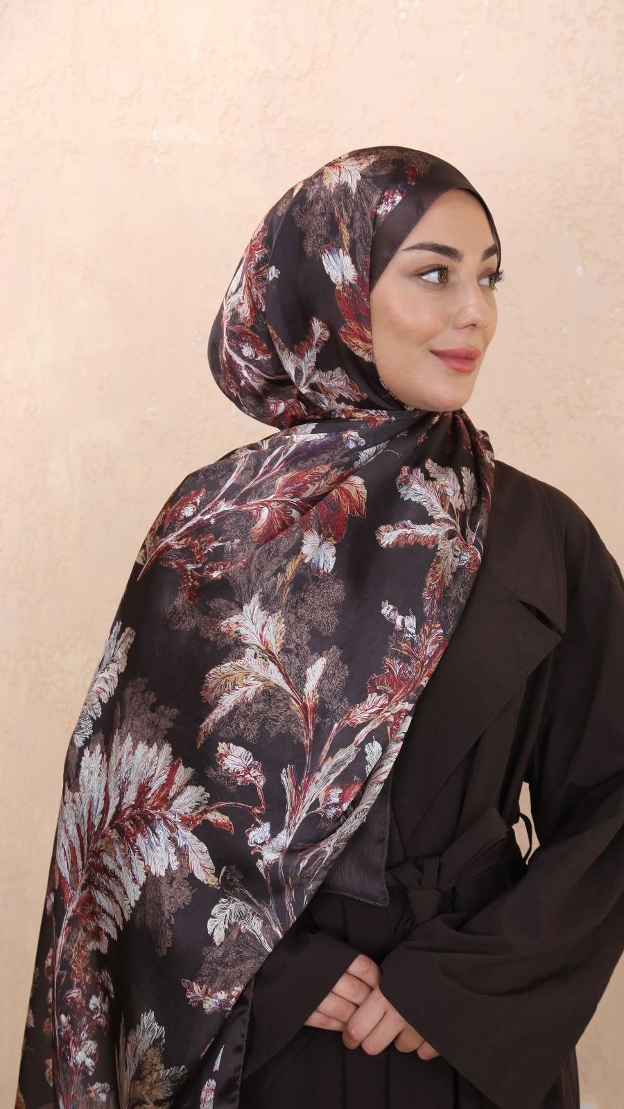 Locella İdol İpek Şal Kahve-7