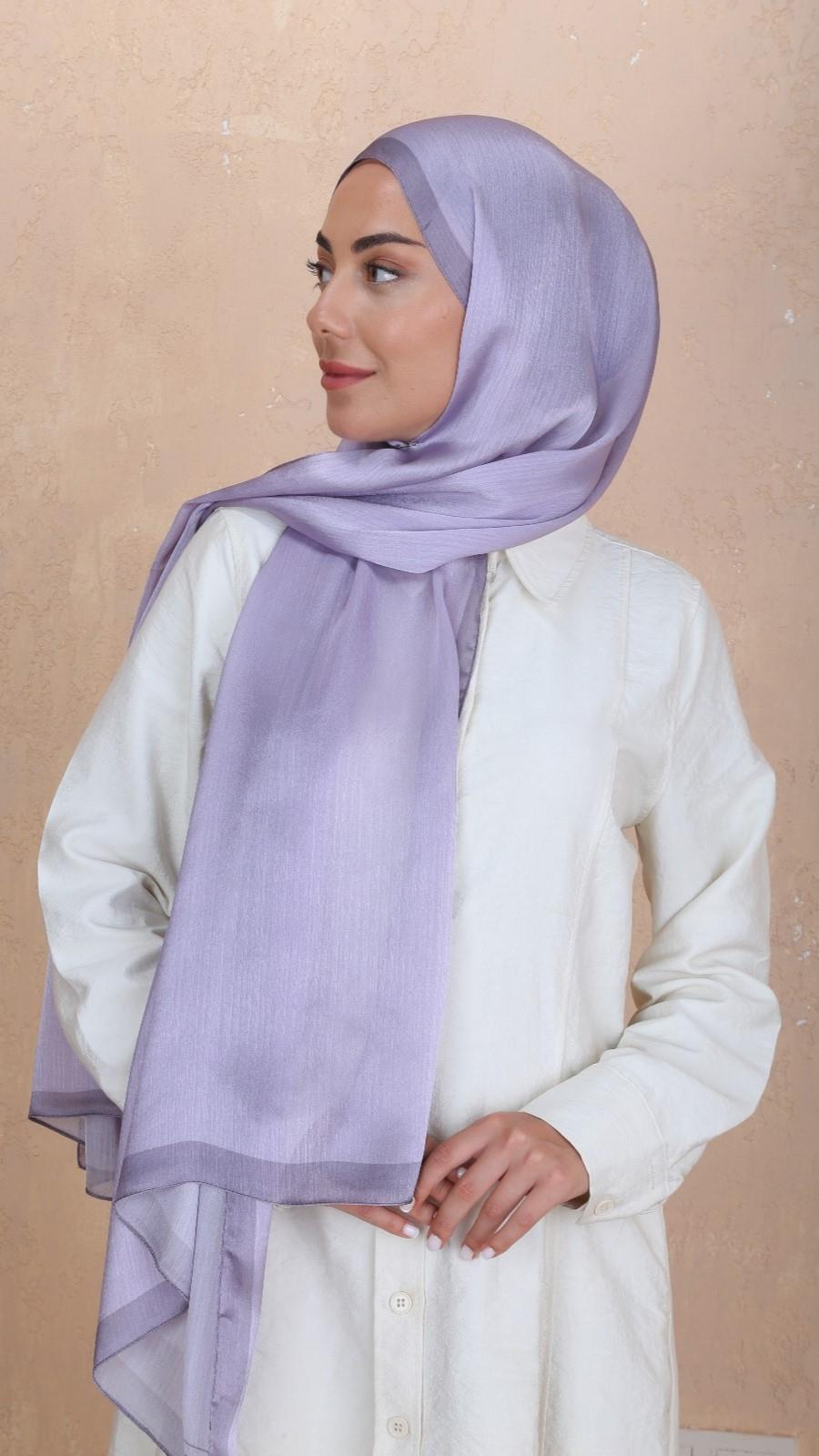 Locella İdol İpek Şal Lila-22