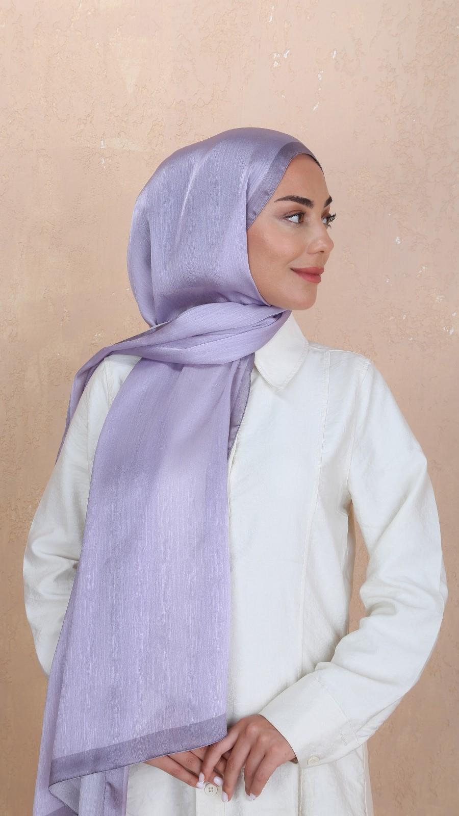 Locella İdol İpek Şal Lila-22