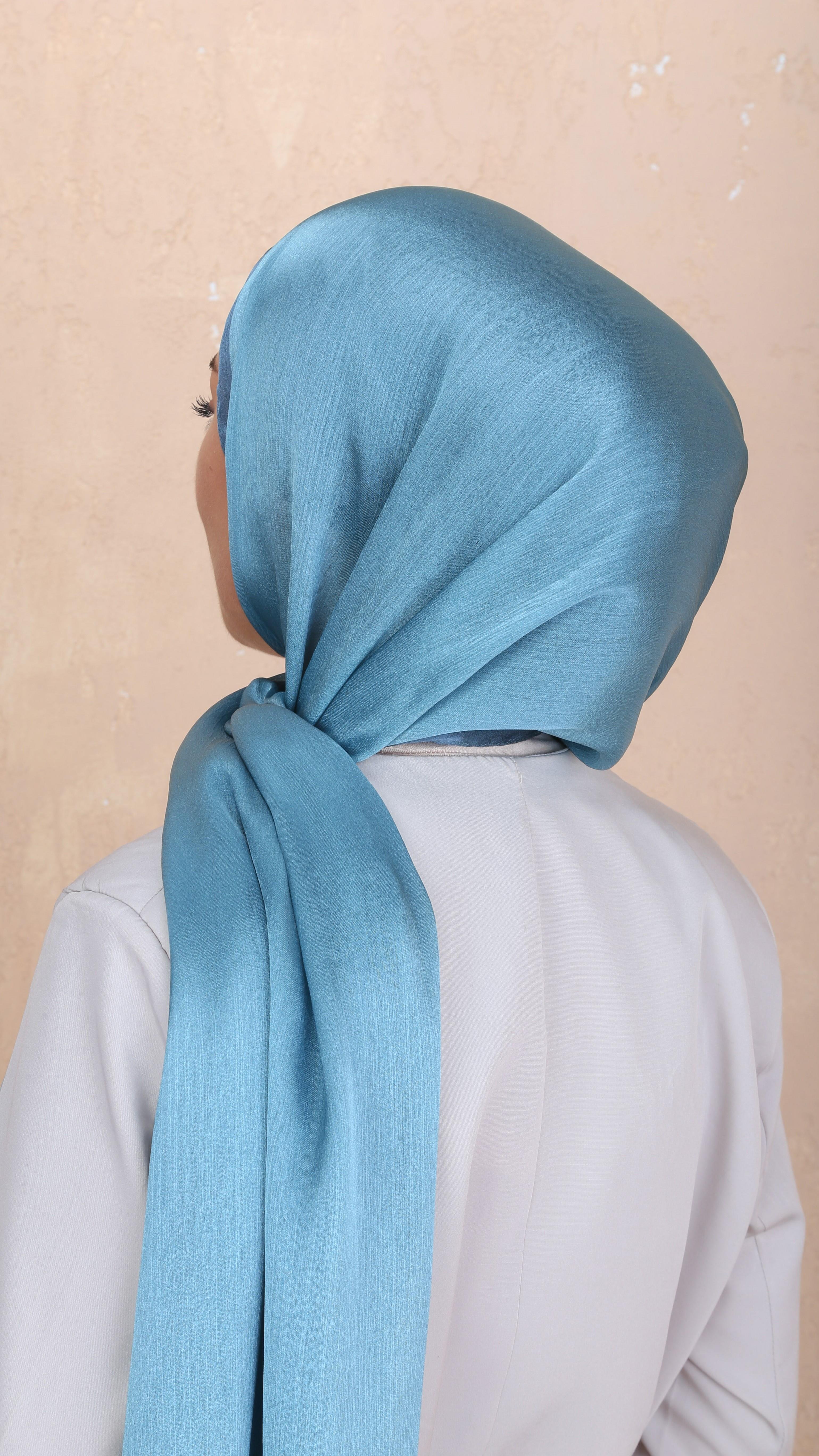 Locella İdol İpek Şal Mavi-15