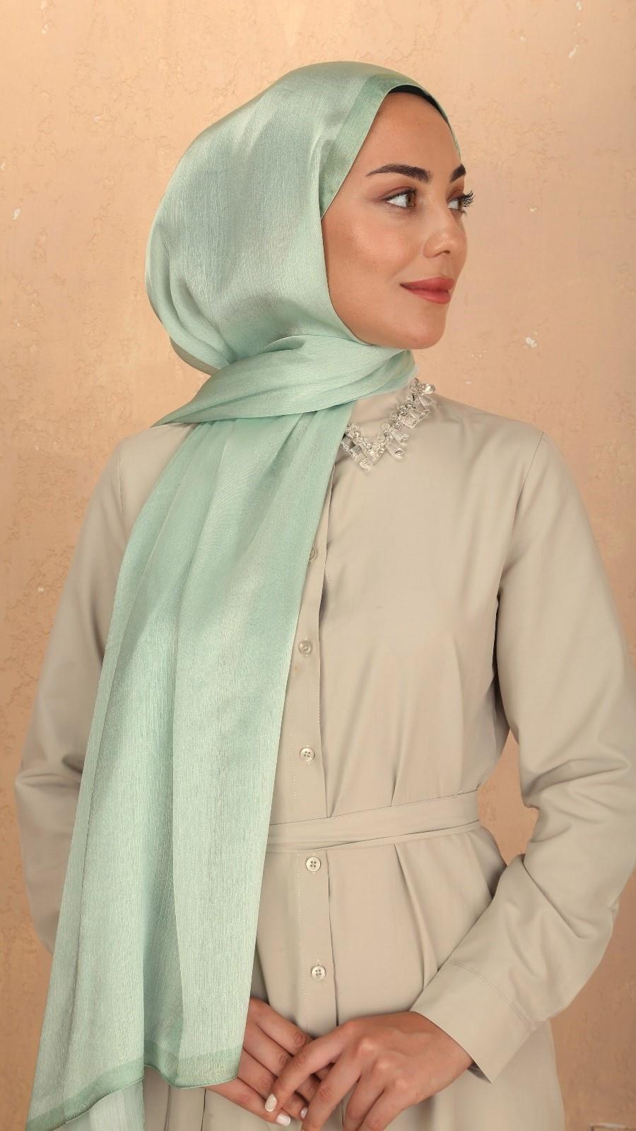 Locella İdol İpek Şal Mint-8