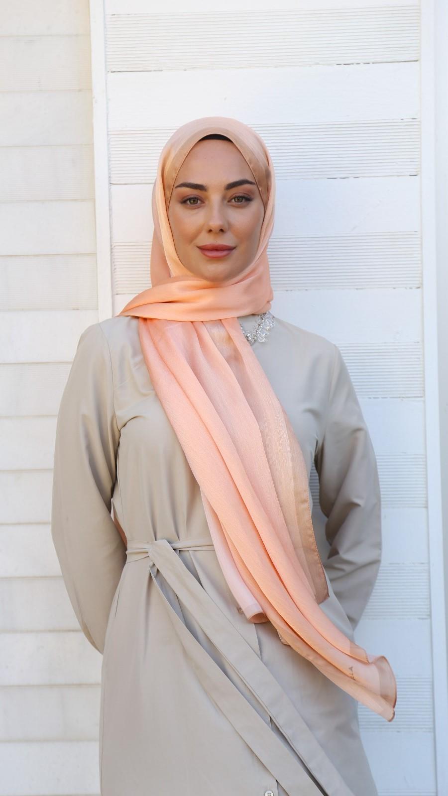 Locella İdol İpek Şal Orange-45