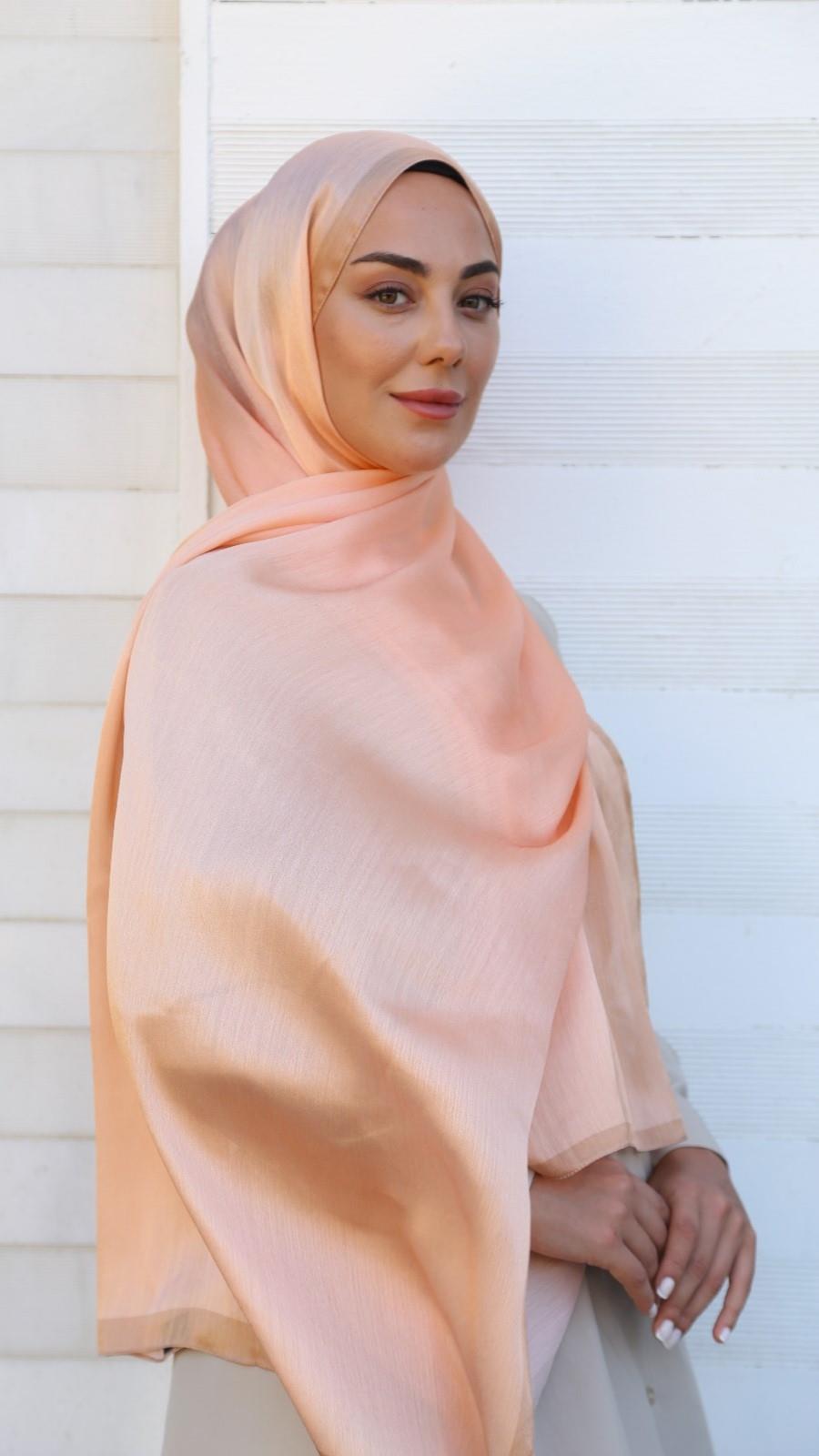 Locella İdol İpek Şal Orange-45