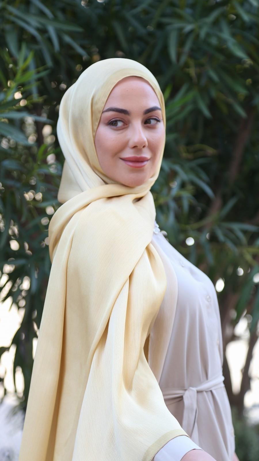 Locella İdol İpek Şal Sarı-1