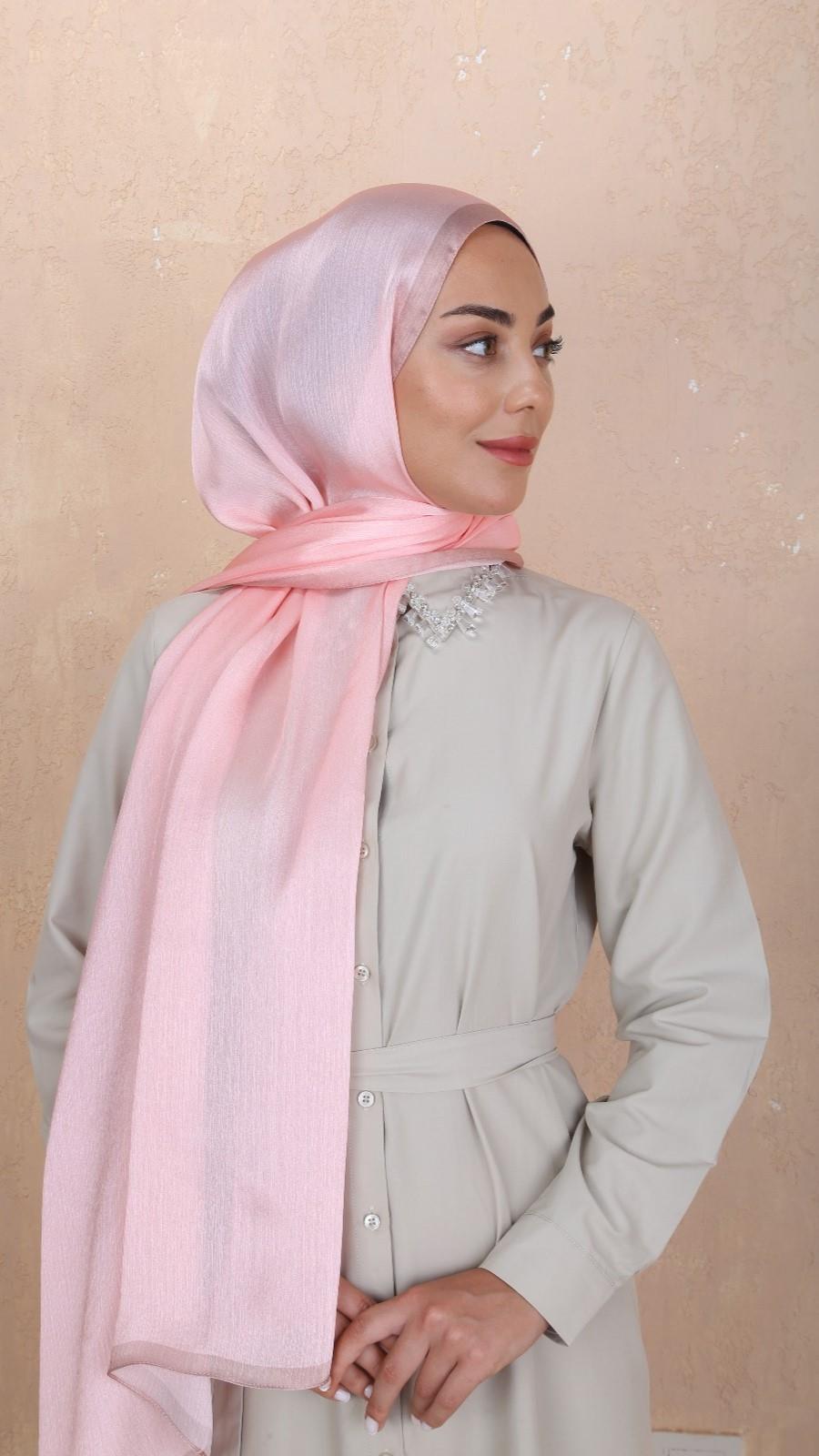 Locella İdol İpek Şal Şeker Pembe-26