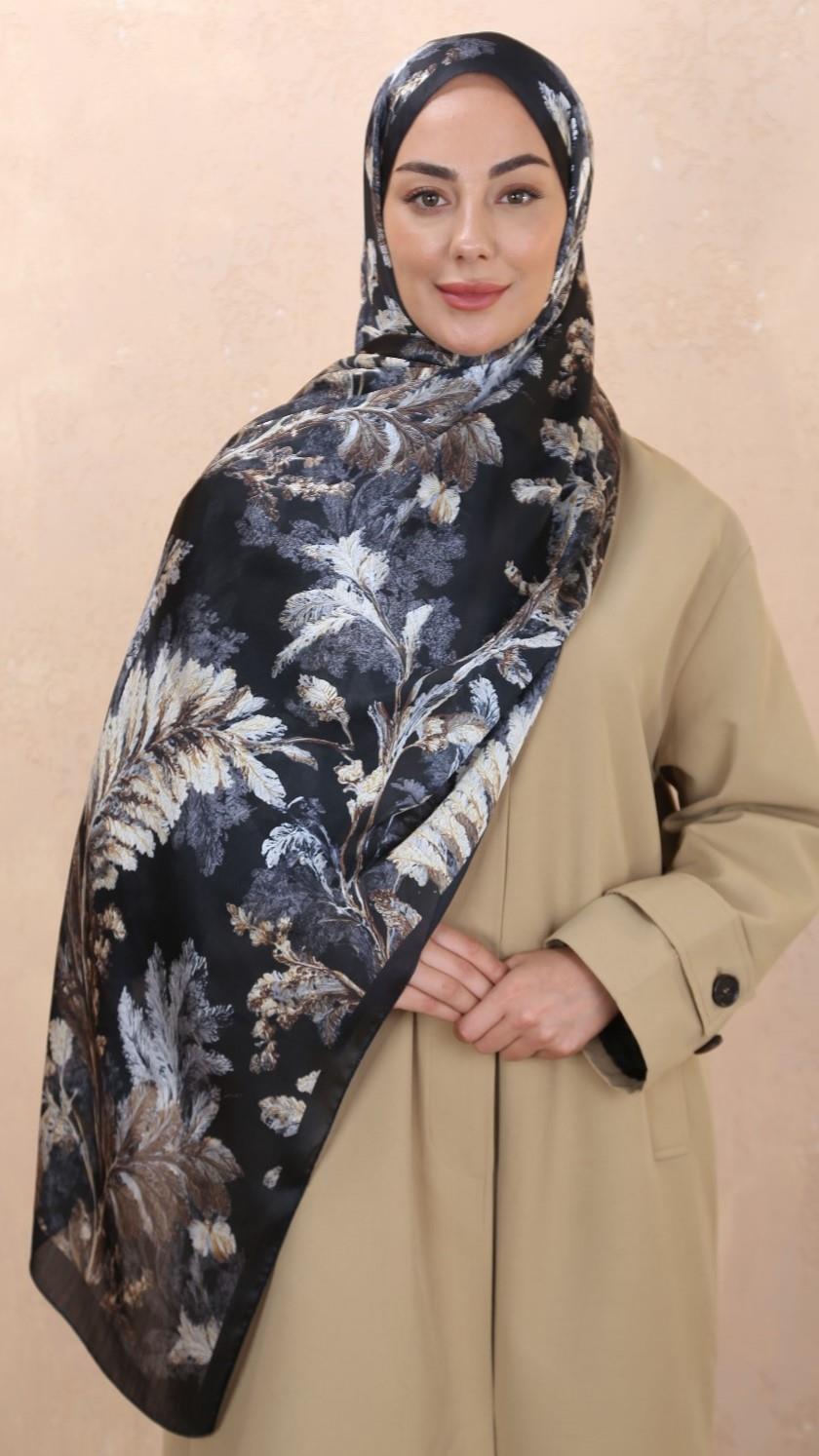 Locella İdol İpek Şal Siyah-6