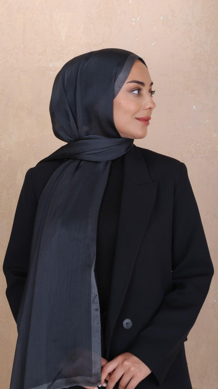 Locella İdol İpek Şal Siyah-39