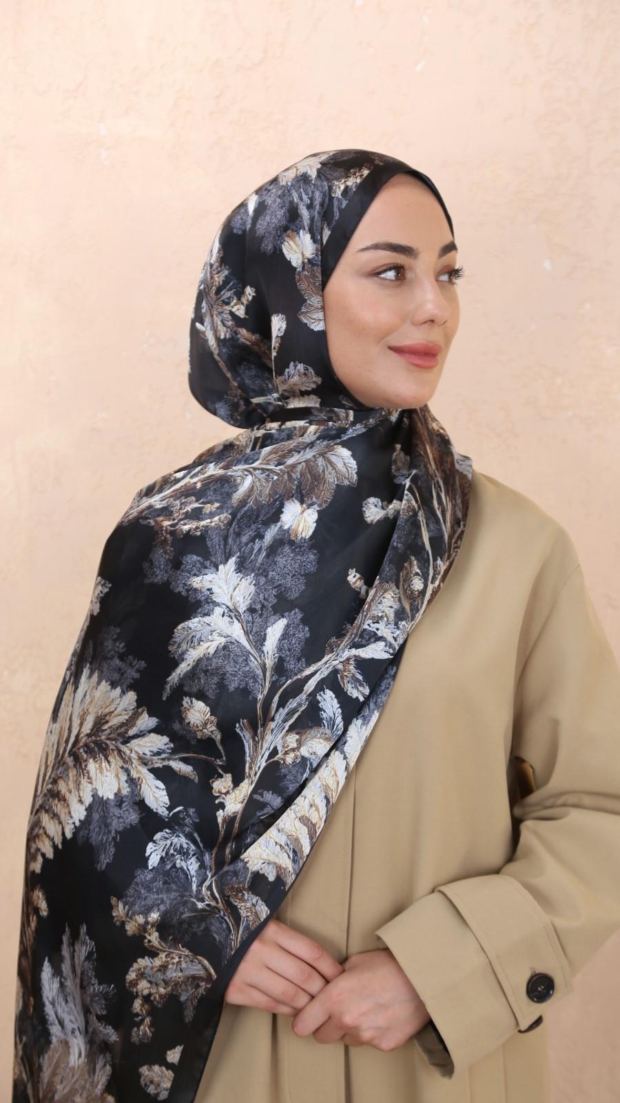 Locella İdol İpek Şal Siyah-6